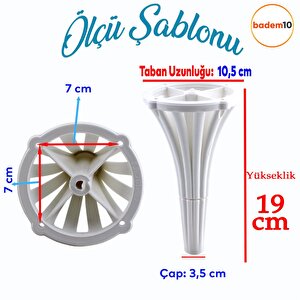 İstanbul 19 Cm Beyaz Mobilya Konsol Orta Sehpası Kanepe Koltuk Tv Ünitesi Baza Ayağı Ayak Ayakları