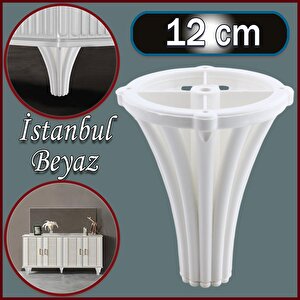 İstanbul Konsol Mobilya Kanepe Koltuk Tv Ünitesi Baza Ayağı Orta Sehpası Ayak Ayakları 12 Cm Beyaz