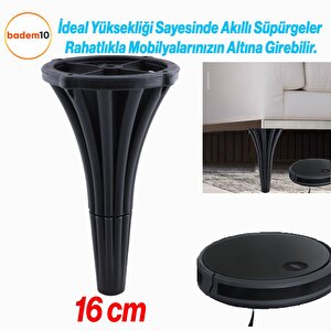 İstanbul 16 Cm Siyah Konsol Mobilya Kanepe Koltuk Tv Ünitesi Baza Ayağı Orta Sehpası Ayak Ayakları