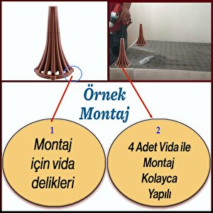 İstanbul 16 Cm Kahverengi Mobilya Konsol Kanepe Koltuk Tv Ünitesi Baza Ayağı Orta Sehpası Ayakları