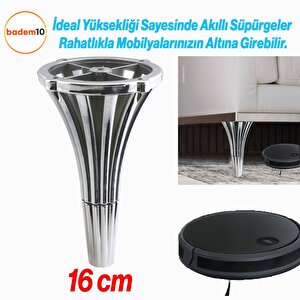 İstanbul 16 Cm Krom Konsol Mobilya Kanepe Koltuk Tv Ünitesi Baza Ayağı Orta Sehpası Ayak Ayakları