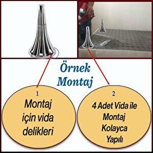İstanbul 16 Cm Krom Konsol Mobilya Kanepe Koltuk Tv Ünitesi Baza Ayağı Orta Sehpası Ayak Ayakları