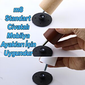 8 Adet Düz Siyah Zigon Sehpa Ayağı Tabanı Mobilya Masa Düz Orta Sehpa Ayak Bağlantı Aparatı