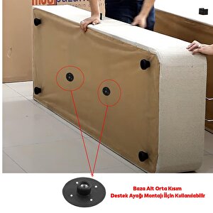 8 Adet Düz Siyah Zigon Sehpa Ayağı Tabanı Mobilya Masa Düz Orta Sehpa Ayak Bağlantı Aparatı