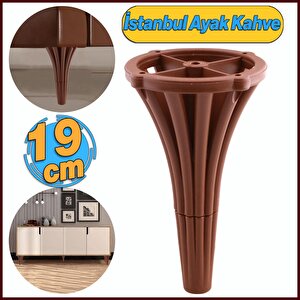 İstanbul 19 Cm Kahverengi Mobilya Konsol Orta Sehpası Kanepe Koltuk Tv Ünitesi Baza Ayağı Ayakları