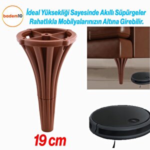 İstanbul 19 Cm Kahverengi Mobilya Konsol Orta Sehpası Kanepe Koltuk Tv Ünitesi Baza Ayağı Ayakları
