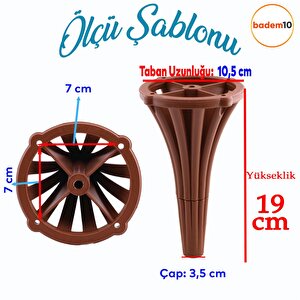 İstanbul 19 Cm Kahverengi Mobilya Konsol Orta Sehpası Kanepe Koltuk Tv Ünitesi Baza Ayağı Ayakları