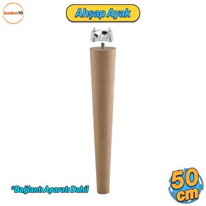 Ahşap Mobilya Ayağı Aparatlı 50 Cm Sehpa Zigon Orta Masa Puf Tabure Tv Ünitesi Ayakları M8 Civatalı