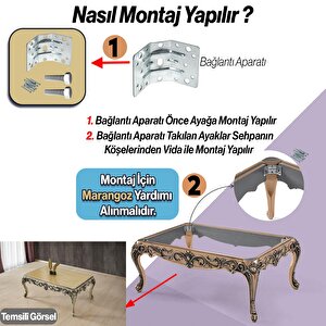 Begonvil Plastik Orta Sehpa Alt Ayak Takımı Etekli Eskitme Mobilya Zigon Ayağı Masa Ayakları Eskitme