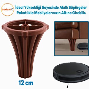 İstanbul Konsol Mobilya Kanepe Koltuk Tv Ünitesi Baza Ayağı Orta Sehpası Ayak Ayakları 12 Cm Kahve