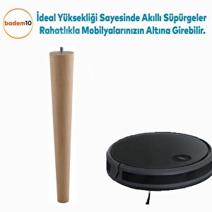 Ahşap Mobilya Ayağı 3 Adet Aparatlı 40 Cm Sehpa Zigon Orta Masa Puf Tabure Tv Ünitesi Ayakları M8