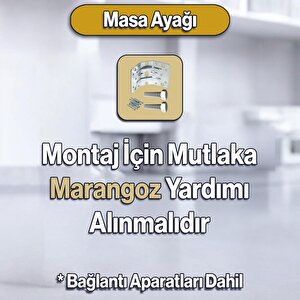 Erva Plastik Sehpa Ayağı 46 Cm Gold Altın Orta Ayak Zigon Sehpa Mobilya Masa Ayakları Altın 1 Adet