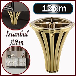 İstanbul Konsol Mobilya Kanepe Koltuk Tv Ünitesi Baza Ayağı Orta Sehpası Ayak Ayakları 12 Cm Altın