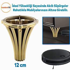İstanbul Konsol Mobilya Kanepe Koltuk Tv Ünitesi Baza Ayağı Orta Sehpası Ayak Ayakları 12 Cm Altın