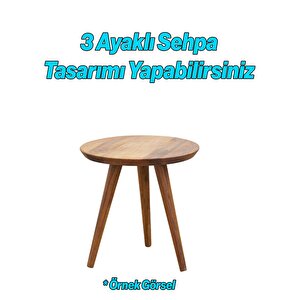 Ahşap Mobilya Ayağı 3 Adet 45 Cm Sehpa Zigon Orta Masa Puf Tabure Tv Ünitesi Ayakları M8 Civatalı