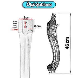 Erva Plastik Sehpa Ayağı 46 Cm Ahşap Desenli Orta Ayak Zigon Sehpa Mobilya Masa Ayakları Kahverengi