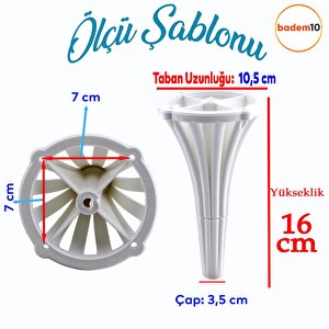 İstanbul 16 Cm Beyaz Konsol Mobilya Kanepe Koltuk Tv Ünitesi Baza Ayağı Orta Sehpası Ayak Ayakları