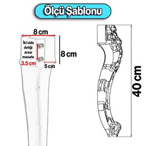Nehir Plastik Sehpa Ayağı 40 Cm Ahşap Desenli Orta Ayak Zigon Sehpa Mobilya Masa Ayakları Kahverengi