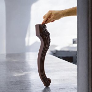 Nehir Plastik Sehpa Ayağı 40 Cm Ahşap Desenli Orta Ayak Zigon Sehpa Mobilya Masa Ayakları Kahverengi