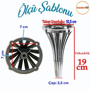 İstanbul 19 Cm Krom Mobilya Konsol Orta Sehpası Kanepe Koltuk Tv Ünitesi Baza Ayağı Ayak Ayakları