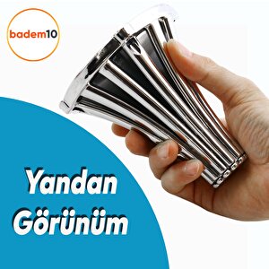İstanbul Konsol Mobilya Kanepe Koltuk Tv Ünitesi Baza Ayağı Orta Sehpası Ayak Ayakları 12 Cm Krom