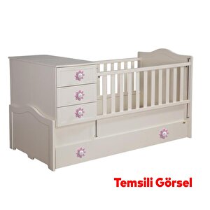 Plastik Papatya Gülücüklü Pembe Mobilya Çoçuk Odası Dolabı Kapak Kulpu Çekmece Kulbu 1 Adet