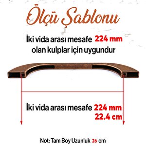 Meriç 224 Mm - 22.4 Cm Eskitme Antik Bakır Metal Mobilya Mutfak Dolabı Dolap Kulpu Kulbu Kulpları