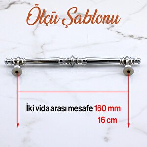 Muse Krom Metal Kulp 160 Mm - 16 Cm Mobilya Çekmece Mutfak Dolabı Dolap Kulpları Kulbu Kulpu Krom