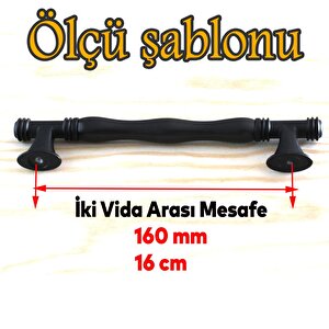 Sardis Gerçek Porselen Mat Siyah 160 Mm Mobilya Mutfak Kulp Çekmece Dolap Kulplar Kulpu Kulbu