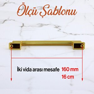 Cemre Altın Metal Kulp 160 Mm -16 Cm Mobilya Çekmece Mutfak Dolabı Dolap Kulpları Kulbu Kulpu Gold