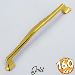 Venüs Kulp Altın Metal 160 Mm - 16 Cm Mobilya Mutfak Çekmece Dolap Dolabı Kapak Kulbu Kulpu Kulpları