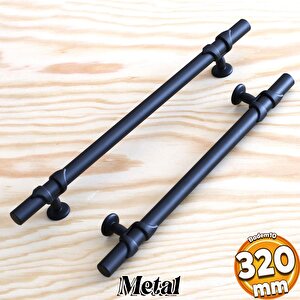 Maça Siyah Metal Kulp 320 Mm - 32 Cm Mobilya Mutfak Çekmece Dolabı Dolap Kulpları Kulbu Kulpu Siyah