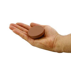 Plastik Yuvarlak Düz Kahverengi Renk 5 Adet Oda Mobilya Mutfak Dolabı Kapak Kulpu Çekmece Kulbu