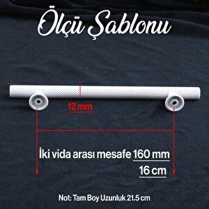 Doruk Beyaz Metal Kulp 160 Mm - 16 Cm Mobilya Çekmece Mutfak Dolabı Dolap Kulpları Kulbu Kulpu Beyaz