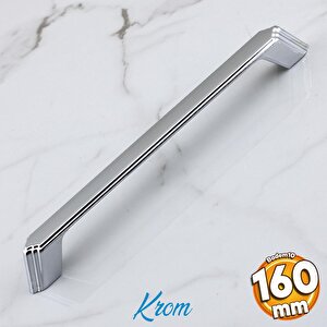 Gökçe Krom Metal Kulp 160 Mm -16 Cm Mobilya Çekmece Mutfak Dolabı Dolap Kulpları Kulbu Kulpu Krom