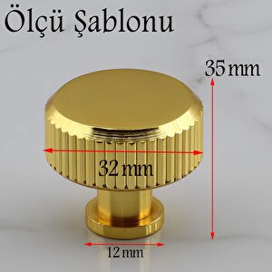 Taç Çizgili Düğme Metal Kulp Gold Altın Çekmece Mobilya Mutfak Dolabı Dolap Kulpu Kulbu Kulpları