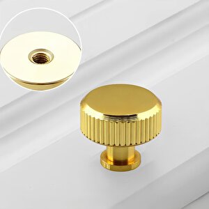 Taç Çizgili Düğme Metal Kulp Gold Altın Çekmece Mobilya Mutfak Dolabı Dolap Kulpu Kulbu Kulpları