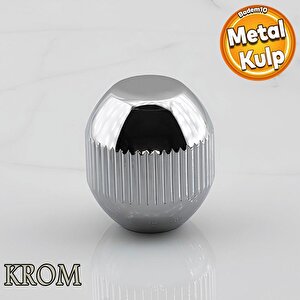 Topuz Düğme Çizgili Metal Kulp Krom Çekmece Mobilya Mutfak Dolabı Dolap Kulpu Kulbu Kulpları