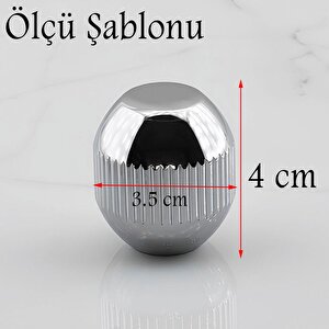 Topuz Düğme Çizgili Metal Kulp Krom Çekmece Mobilya Mutfak Dolabı Dolap Kulpu Kulbu Kulpları
