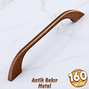 Meriç 160 Mm - 16 Cm Eskitme Antik Bakır Metal Mobilya Mutfak Dolabı Dolap Kulpu Kulbu Kulpları