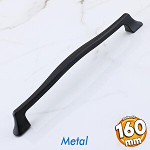 Venüs Siyah Metal Kulp 160 Mm -16 Cm Mobilya Çekmece Mutfak Dolabı Dolap Kulpları Kulbu Kulpu Siyah