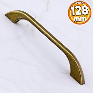 Meriç 128 Mm - 12.8 Cm Eskitme Antik Sarı Metal Mobilya Mutfak Dolabı Dolap Kulpu Kulbu Kulpları
