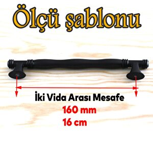 Sardis Gerçek Porselen Mat Siyah 192 Mm Mobilya Mutfak Kulp Çekmece Dolap Kulplar Kulpu Kulbu