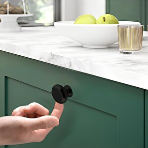 Gama Düğme Metal Kulp Siyah Çekmece Mobilya Mutfak Dolabı Dolap Kulpu Kulbu Kulpları