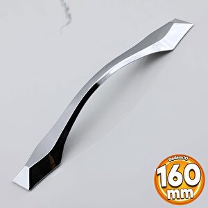 Elmas Kulp 160 Mm Krom Metal Mobilya Mutfak Çekmece Dolabı Dolap Kapak Kulpları Kulbu Kulpu 16 Cm
