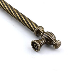 Burma Eskitme Antik Sarı Metal 160 Mm - 16 Cm Mobilya Mutfak Çekmece Dolap Kulpu Kulbu Kulpları