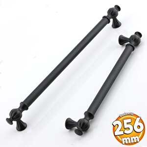 Çınar 256 Mm Siyah Mobilya Çekmece Mutfak Metal Dolabı Kulp Dolap Kapak Kulpu Kulpları Kulbu 256 Mm