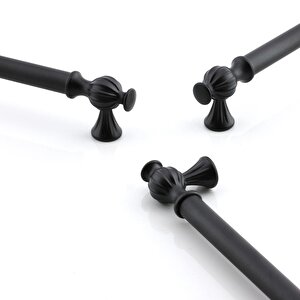Çınar 256 Mm Siyah Mobilya Çekmece Mutfak Metal Dolabı Kulp Dolap Kapak Kulpu Kulpları Kulbu 256 Mm