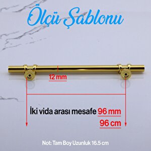 Maça Gold Metal Kulp 96 Mm-9.6 Cm Mobilya Çekmece Mutfak Dolabı Dolap Kulpları Kulbu Kulpu Altın