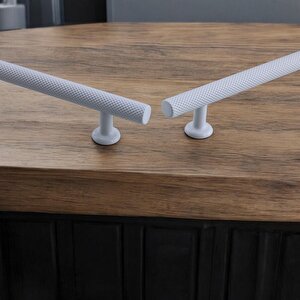 Doruk Beyaz Metal Kulp 224 Mm - 22.4 Cm Mobilya Çekmece Mutfak Dolabı Dolap Kulpları Kulbu Kulpu